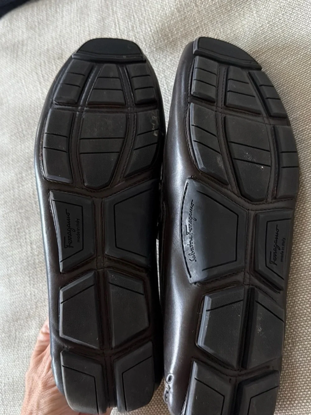 Salvatore Ferragamo Men’s dark brown Leather Bit Loafers